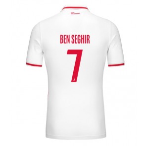 Billiga AS Monaco Eliesse Ben Seghir #7 Hemmatröja 2024-25 Kortärmad